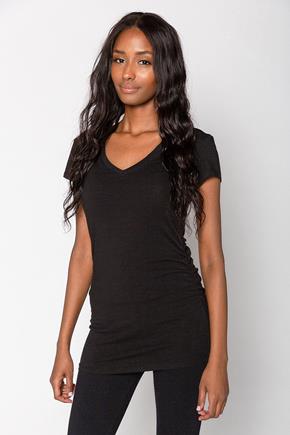 V-Neck Tunic with Side Ruching