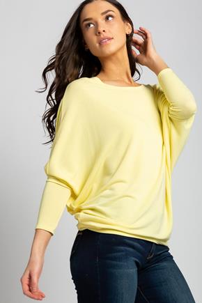 French Terry Long Dolman Sleeve  Top