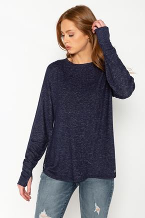 Supersoft Crewneck Long Sleeve Sweater with Thumbholes