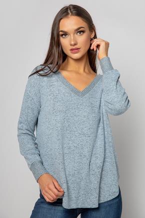 Supersoft Balloon Sleeve V-Neck Sweater