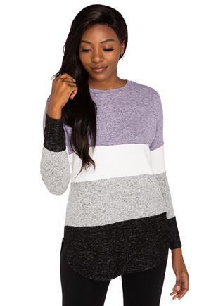 Supersoft Colour-Block Crewneck Sweater