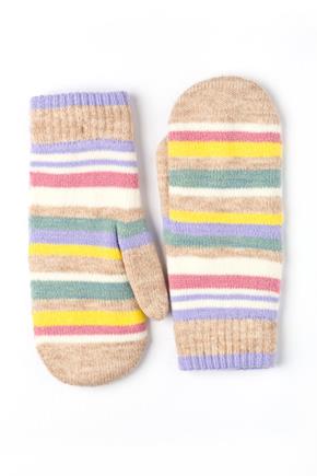 Stripe Chenille Lined Mittens