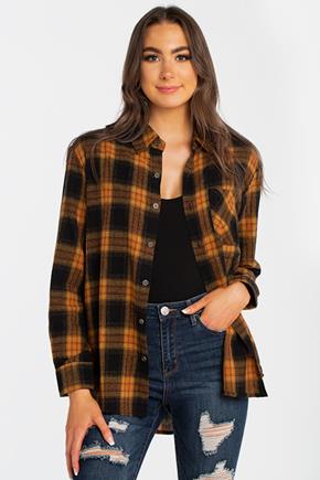 Skylar Flannel Plaid Shirt with Pocket