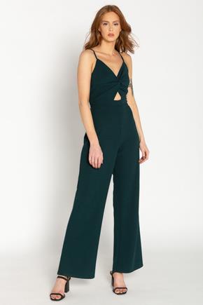 Spaghetti Strap Jumpsuit with Cut-Out