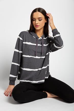 Wavy Stripe French Terry Hoodie