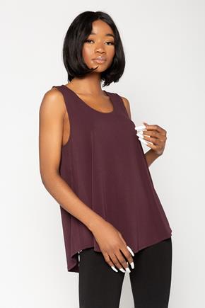 Sleeveless Top with Crochet Lace-Up Back