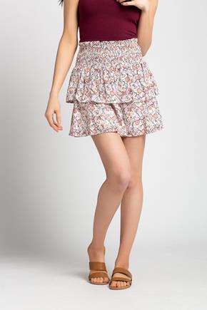 Floral Challis 2-Tier Skirt