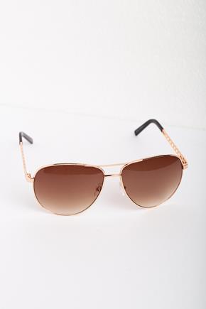 Aviator Sunglasses with Chain Link Arms