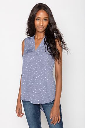 Dotted Lines Sleeveless Blouse