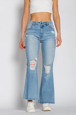 Almost Famous Distressed Light Wash High-Rise Flare