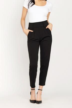 Knit Crepe Wide Waistband Trouser
