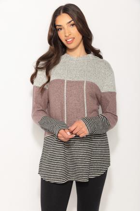 Stripe Supersoft Colour-Blocked Hoodie