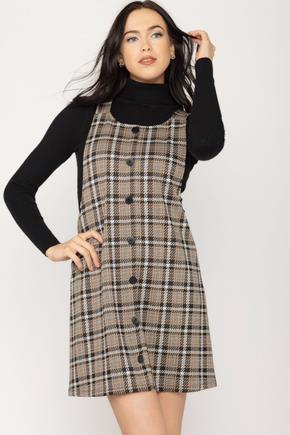 Louisa Plaid Jumper with Buttons