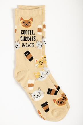 Coffee, Cuddles & Cats Socks