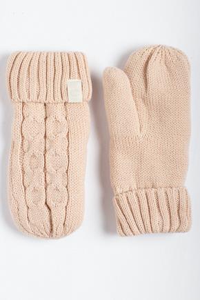 Cable Knit Mittens with Polar Fleece Lining