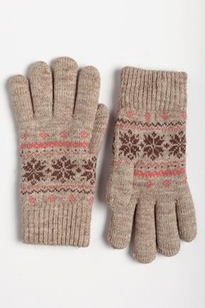 Fairisle Chenille Lined Gloves