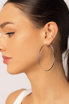 Large Textured Hoops