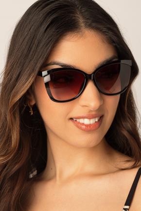 Plastic Semi-Rimless Sunglasses