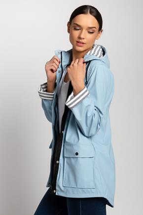 Rain Jacket with Printed Stripe Lining