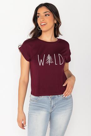 "Wild" Cropped Short Sleeve Graphic Tee