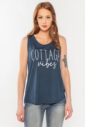 "Cottage Vibes" Graphic Tank