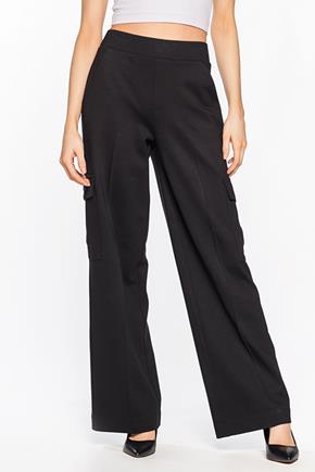 High-Rise Wide Leg Pant with Cargo Pockets
